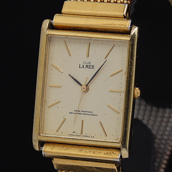 稼働 ラメール 2830-265416 QZ ゴールド文字盤 レディース腕時計 2000000 NSK IGR拍卖