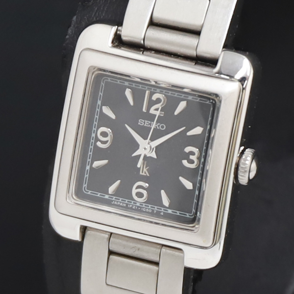 QZ セイコー ルキア 1F21ー5C50 黒文字盤 レディース腕時計 2000000 NSK KRK拍卖