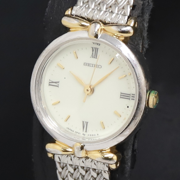 QZ セイコー 2P21-0260 白文字盤 レディース腕時計 2000000 NSK KRK拍卖