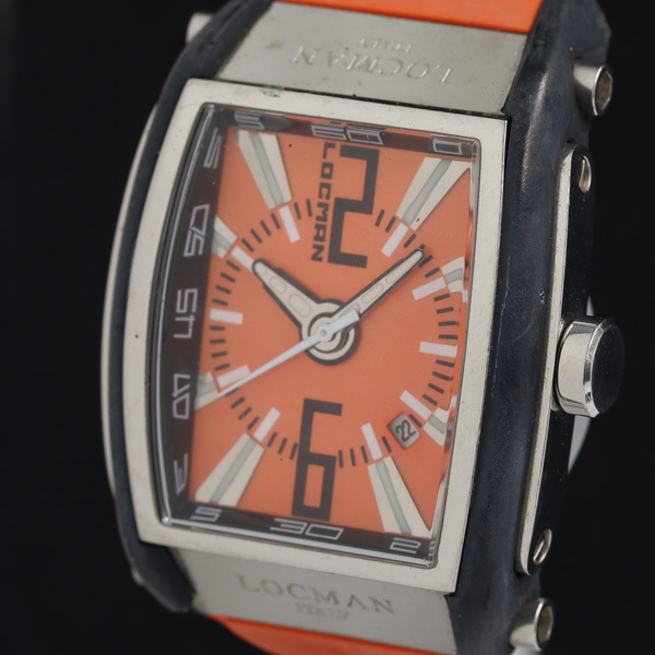 ロックマン 261 N.L0125 QZ オレンジ文字盤 デイト メンズ腕時計 KRH 2000000 NSK拍卖