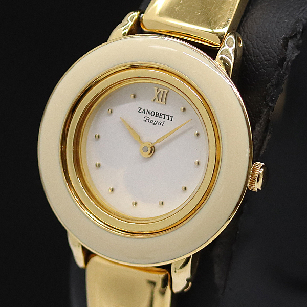 箱付 ザノベッティ QZ ホワイト文字盤 バングルウォッチ レディース腕時計 2000000 NSK KMR拍卖