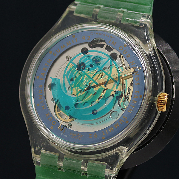 稼働 スウォッチ AT/自動巻き スケルトン文字盤 メンズ腕時計 2000000 NSK KTS拍卖