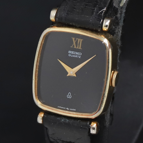 QZ セイコー 43-3360 黒文字盤 スクエア レディース腕時計 2000000 NSK KRK拍卖