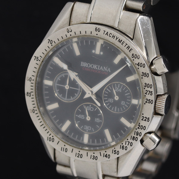ブルッキアーナ BA-1613 QZ 黒文字盤 クロノグラフ メンズ腕時計 KRH 2000000 NSK拍卖