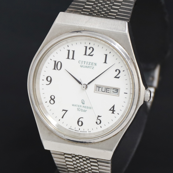 QZ シチズン 3800-451261 白文字盤 デイデイト レディース腕時計 2000000 NSK KRK拍卖
