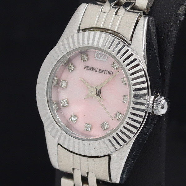 ペレバレンチノ 247/3000 QZ ピンク文字盤 石付 レディース腕時計 KRH 2000000 NSK拍卖