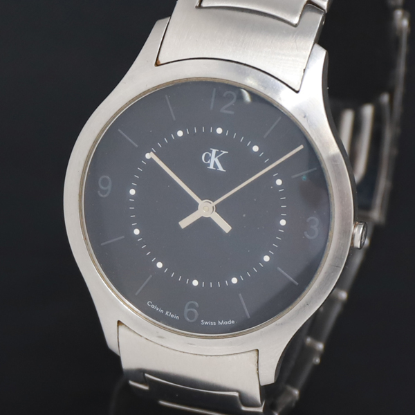 稼働 QZ カルバンクライン K26111 黒文字盤 レディース腕時計 2000000 NSK KRK拍卖