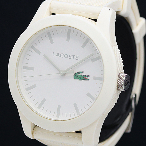 箱付 稼働 ラコステ QZ ホワイト文字盤 2.773.747 メンズ腕時計 2000000 NSK KMR拍卖