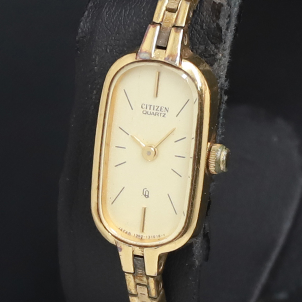 QZ シチズン 4-131029 ゴールド文字盤 レディース腕時計 2000000 NSK KRK拍卖