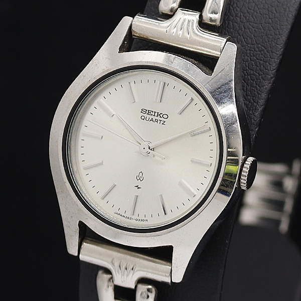 箱付 セイコー QZ シルバー文字盤 2621-0100 レディース腕時計 2000000 NSK KMR拍卖