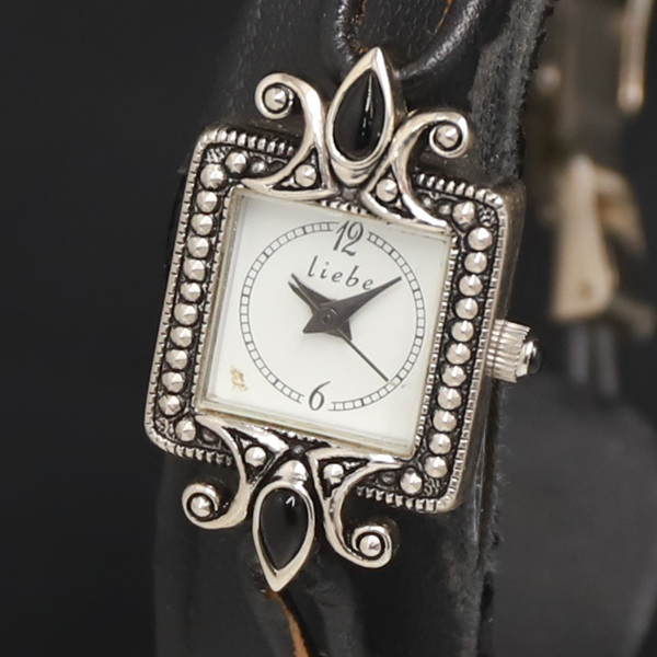 稼働 QZ Liebe 白文字盤 スクエア レディース腕時計 2000000 NSK KRK拍卖