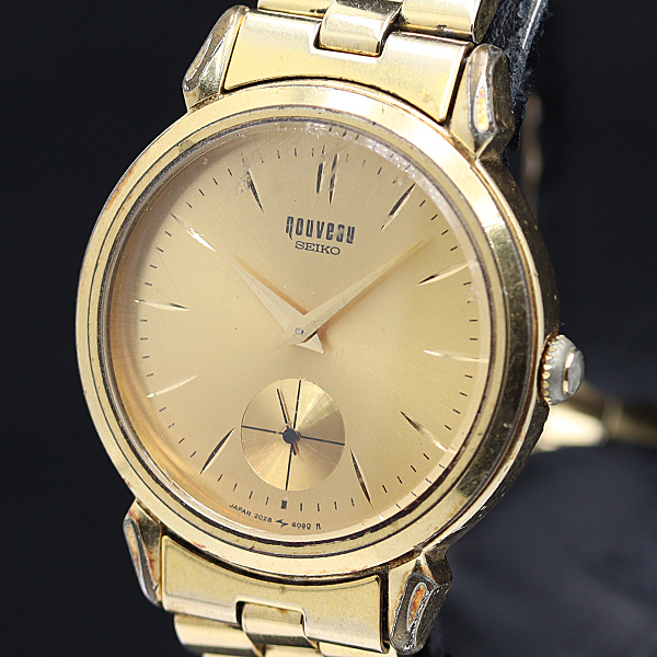 稼働 セイコー QZ ゴールド文字盤 2G28-6070 メンズ腕時計 2000000 NSK KMR拍卖