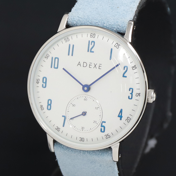 稼働 QZ 良品 ADEXE 2043C-02 シルバ―文字盤 スモセコ レディース腕時計 2000000 NSK KRK拍卖