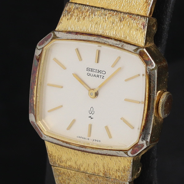 稼働 セイコー 16-5550 QZ シルバー文字盤 レディース腕時計 KRH 2000000 NSK拍卖