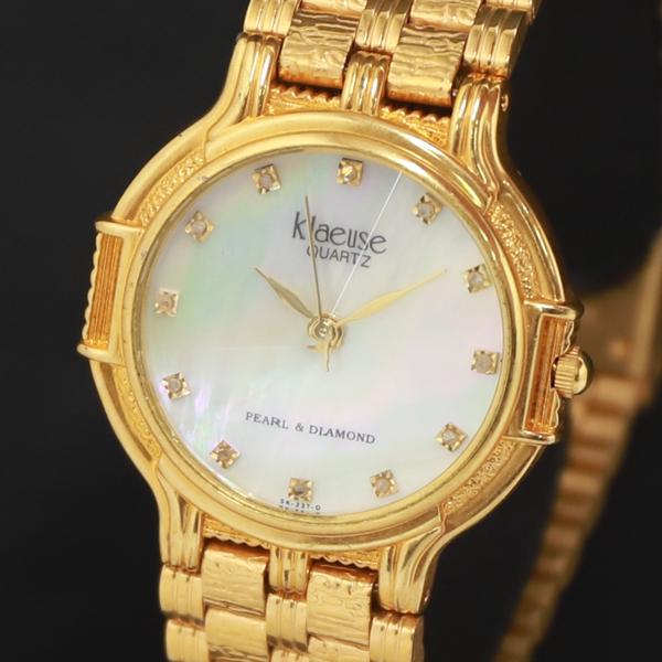 稼働 QZ 石付 クロイゼ SK-237-D シェル文字盤 レディース腕時計 2000000 NSK KRK拍卖