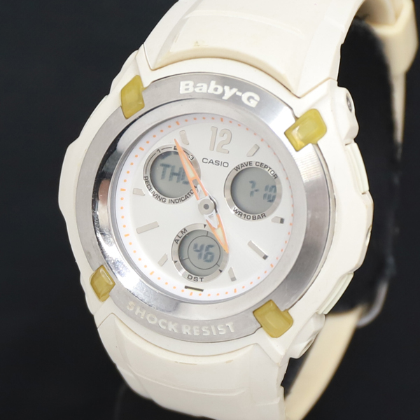 稼働 QZ カシオ ベビーG BG-1500J デジアナ シルバ―文字盤 レディース腕時計 2000000 NSK KRK拍卖