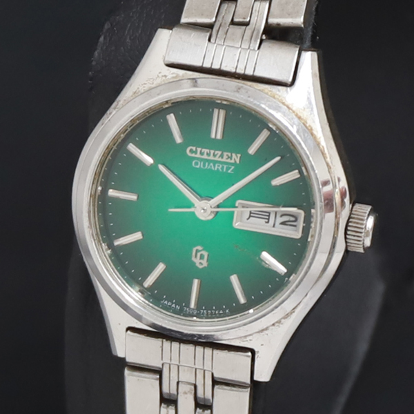 QZ シチズンB4-751671 緑文字盤 デイデイト レディース腕時計 2000000 NSK KRK拍卖