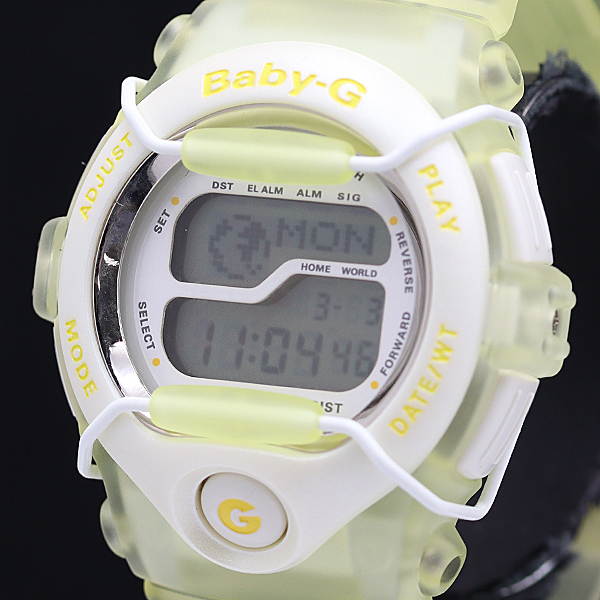 保/箱付 稼働 良品 カシオ ベビージー QZ デジタル文字盤 BGT-100WF レディース腕時計 2000000 NSK KMR拍卖