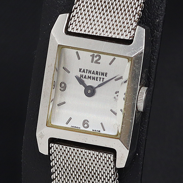稼動 QZ 良品 KATHARINE HAMNETT KH-8002 0390 シルバー文字盤 レディース腕時計 KRK 2000000 NSK拍卖