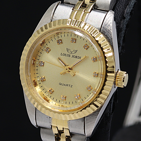 稼働 良品 ルイスジョルディ QZ シャンパン文字盤 LJ15H レディース腕時計 2000000 NSK KMR拍卖