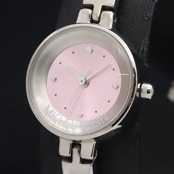 稼働 良品 箱付 ミッシェルクラン QZ 1N01-0GH0 ピンク文字盤 レディース腕時計 YUM 2000000 NSK拍卖