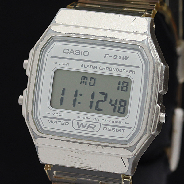 稼働 カシオ F-91W デジタル文字盤 QZ メンズ 腕時計 NSY 2000000 NSK拍卖