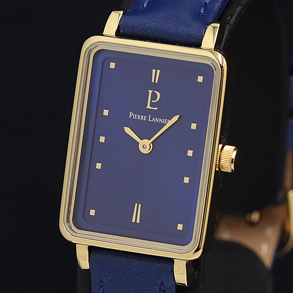 稼動 良品 ピエールラニエ QZ 青文字盤 057H56 レディース腕時計 OGH 2000000 NSK拍卖
