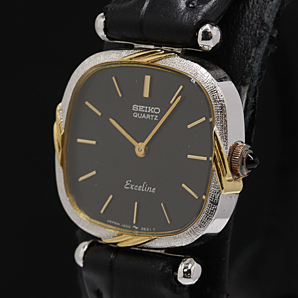 稼働 良品 セイコー エクセリーヌ QZ ブラック文字盤 1400-7020 レディース腕時計 2000000 NSK KMR拍卖