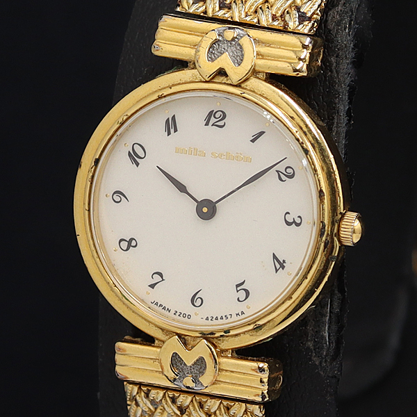 稼動 ミラショーン QZ アイボリー文字盤 2200-226534 レディース腕時計 OGH 2000000 NSK拍卖