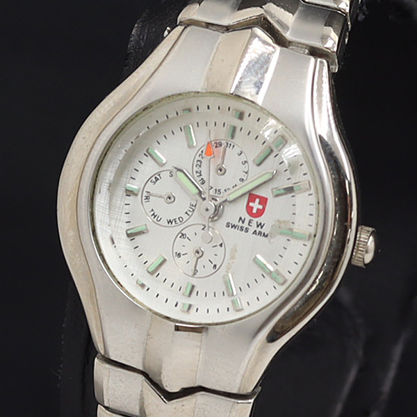 QZ ニュースイスアーミー シルバー文字盤 デイデイト レディース腕時計 KRK 2000000 NSK拍卖