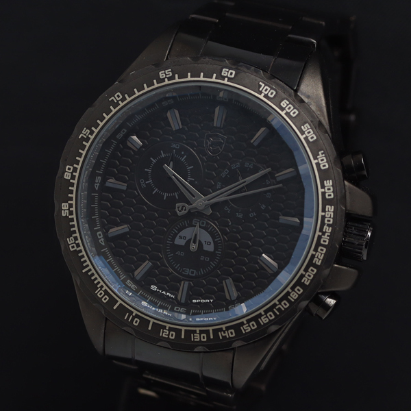 稼動 QZ 良品 シャーク スポーツウォッチ RS015S 黒文字盤 クロノ レディース腕時計 KRK 2000000 NSK拍卖