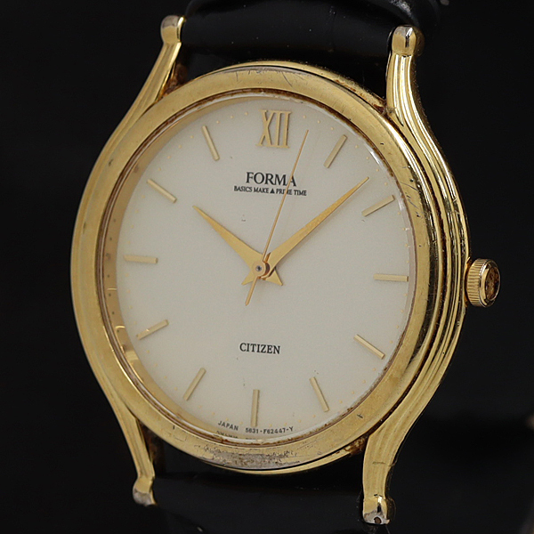 稼動 シチズン フォルマ 5631-F61656 QZ アイボリー文字盤 メンズ腕時計 2000000 NSK拍卖