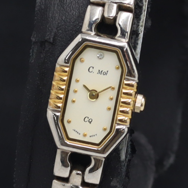 QZ C.Moi CQ 8212 石付 ゴールド文字盤 レディース腕時計 KRK 2000000 NSK拍卖