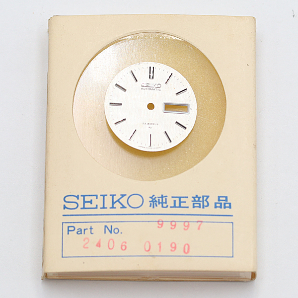 良品 デッドストック セイコー AT/自動巻 2406-0190 シルバー文字盤 純正文字盤 レディース腕時計用 OGH 2000000 NSK拍卖