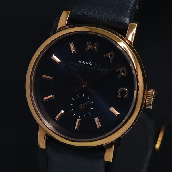 稼動 QZ 良品 マークバイマークジェイコブス スモセコ MBM1331 111504 黒文字盤 レディース腕時計 KRK 2000000 NSK拍卖