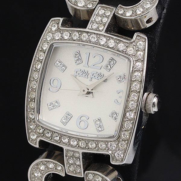 稼動 良品 フォリフォリ WF5T120BP QZ 石付 シルバー文字盤 レディース腕時計 KTR 2000000 NSK拍卖