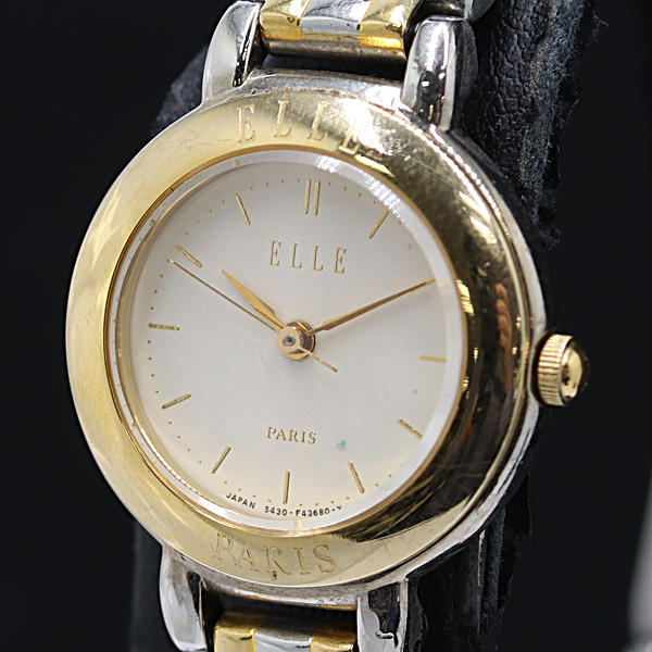 稼働 ELLE QZ アイボリー文字盤 5430-F41191 レディース腕時計 2000000 NSK KMR拍卖