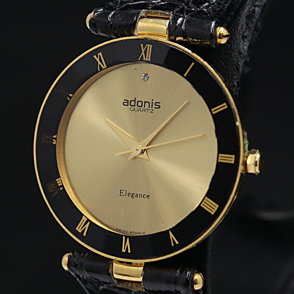 稼働 adoni QZ ゴールド文字盤 5281 レディース腕時計 2000000 NSK KMR拍卖