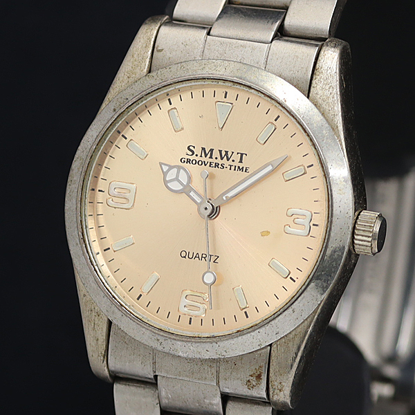 稼動 S.M.W.T GROOVERS-TIME QZ ブロンズ文字盤 メンズ腕時計 OGH 2000000 NSK拍卖