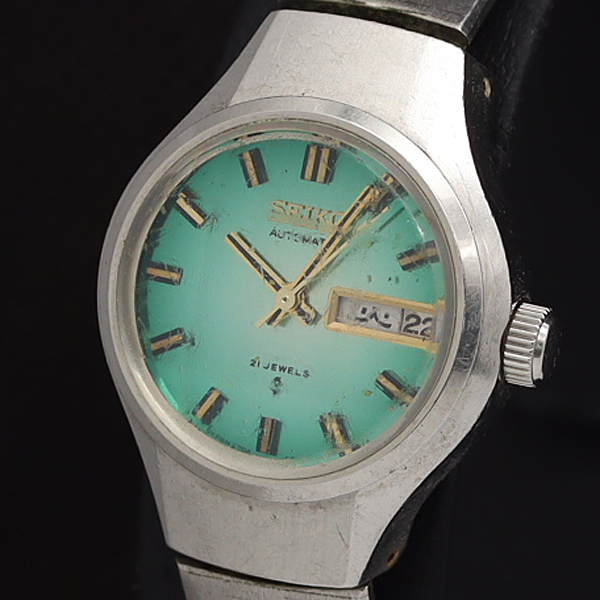 稼働 セイコー 17石 2706-0160 デイデイト AT/自動巻 グリーン文字盤 レディース腕時計 AOY 2000000 NSK拍卖