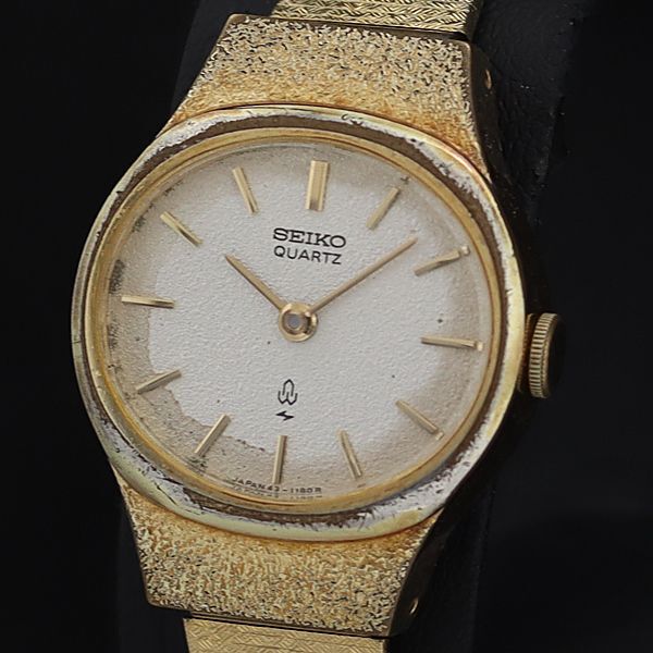 稼働 良品 セイコー シャリオ 43-5000 QZ シルバー文字盤 レディース腕時計 OSW 2000000 NSK拍卖
