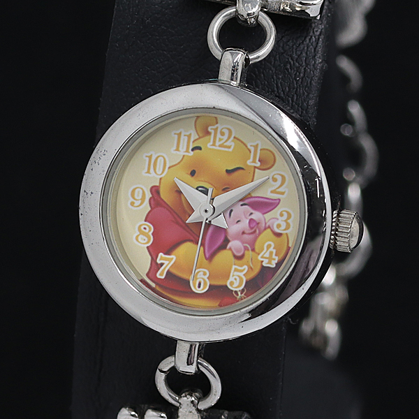 稼動 良品 ディズニー くまのプーさん QZ ブレスウォッチ プー×ピグレット文字盤 レディース腕時計 2000000 NSK INU拍卖