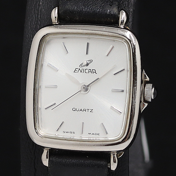 稼動 エニカ QZ スクエア シルバー文字盤 レディース腕時計 2000000 NSK INU拍卖