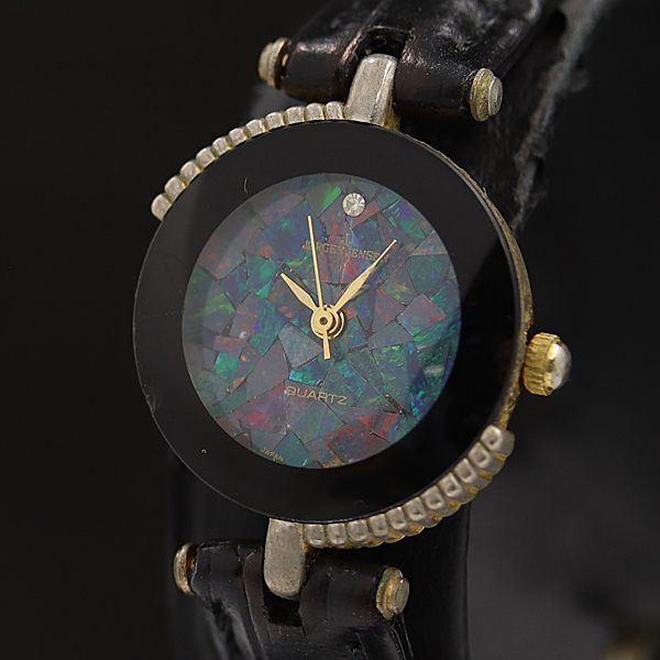 ジョージジャンセン QZ モザイクオパール文字盤 青系 ヴィンテージ レディース腕時計 KMR 2000000 NSK拍卖