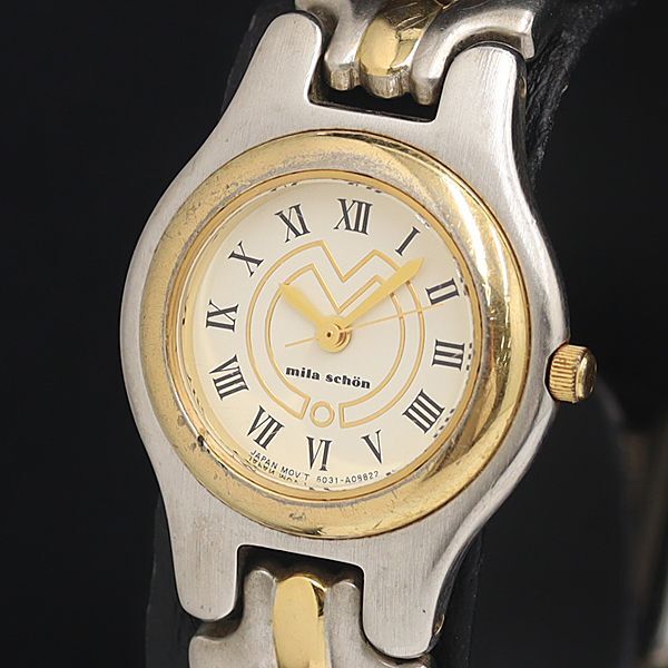 稼動 ミラショーン 6031-A03467 QZ アイボリー文字盤 レディース腕時計 OWD 2000000 NSK拍卖