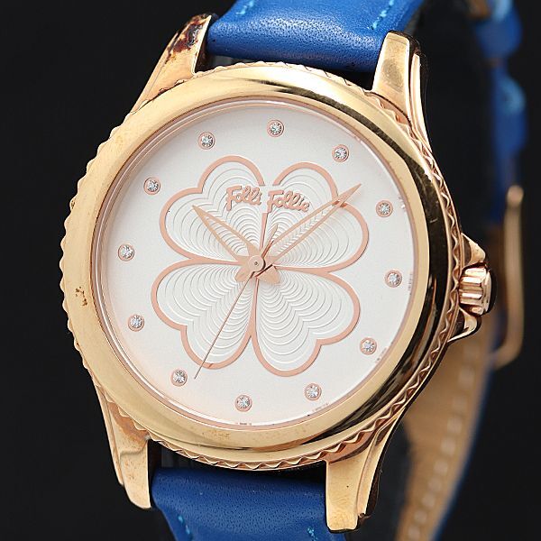 稼働 フォリフォリ QZ ホワイト文字盤 石付 PGP メンズ腕時計 KMR 2000000 NSK拍卖