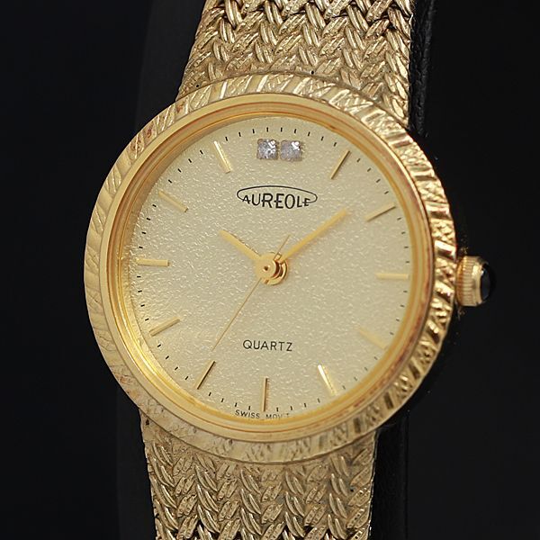 稼動 良品 オレオール QZ ゴールド文字盤 石付 SW-338L レディース腕時計 OGH 2000000 NSK拍卖