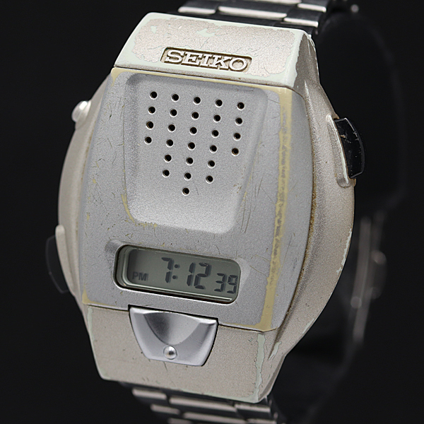 セイコー トーキングウォッチ QZ デジタル文字盤 グレー A860-4001 メンズ腕時計 2000000 NSK KMR拍卖