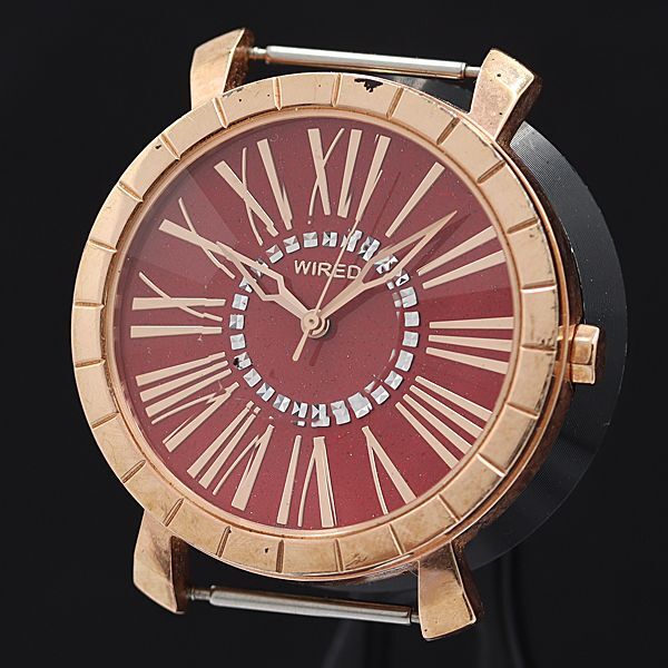 稼働 セイコー ワイアード QZ レッド文字盤 本体のみ 7N01-0ER0 メンズ腕時計 KMR 2000000 NSK拍卖