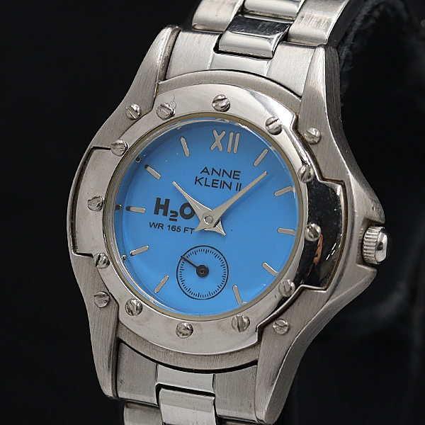 稼働 アンクライン 1551.831 スモセコ ラウンド QZ ブルー文字盤 レディース腕時計 TKD 2000000 NSK拍卖